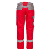 Portwest FR06 FR Bizflame Industry Two Tone Trousers Red, 38" Waist Regular Leg - Apparel & Accessories > Clothing > Uniforms & Workwear > Contractor Pants & Coveralls SALE TROUSERS