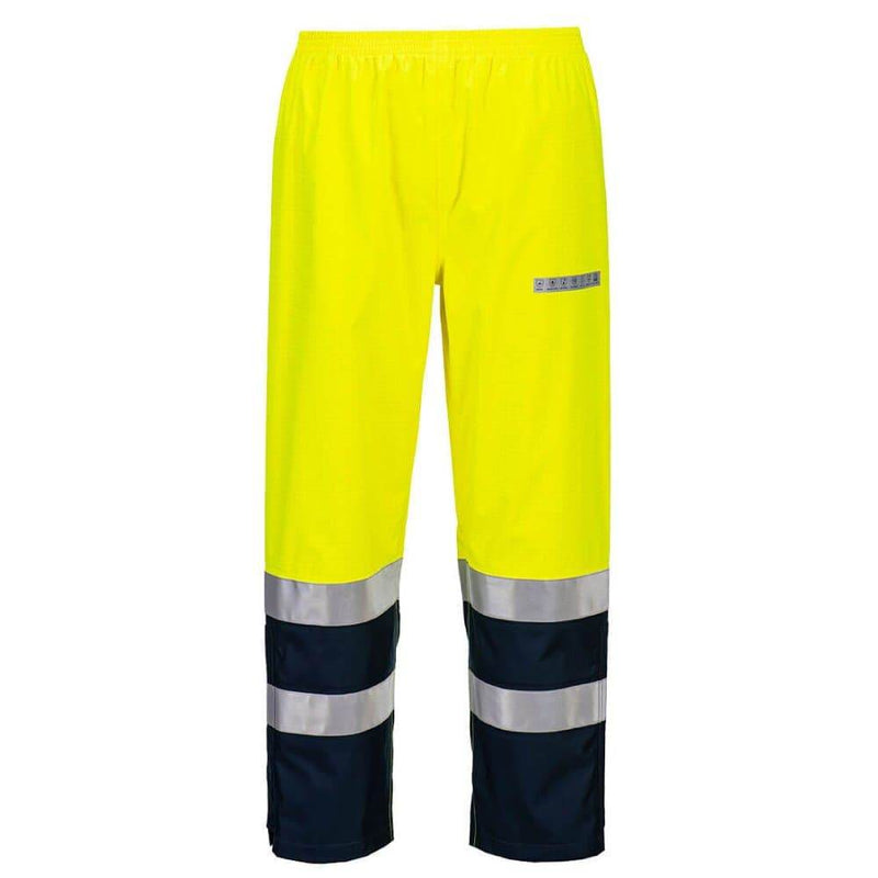 Portwest FR410 Bizflame Rain+ Hi-Vis Light Arc Trousers - FLAME RETARDANT TROUSERS