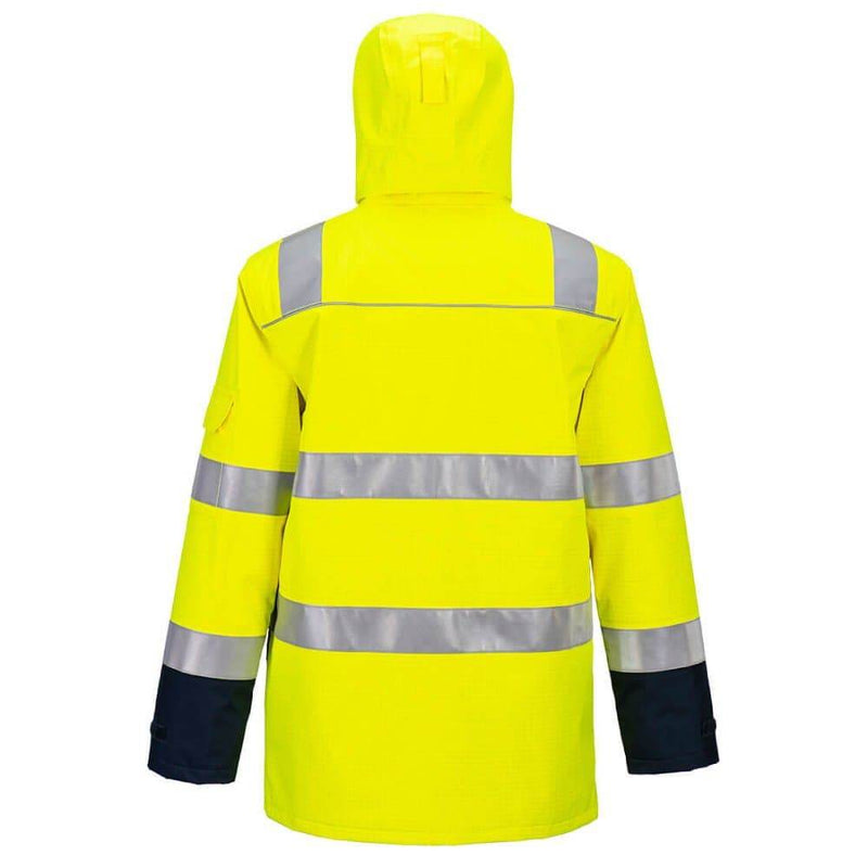Portwest FR605 Bizflame Rain+ Hi-Vis Light Arc Jacket - FLAME RETARDANT JACKETS