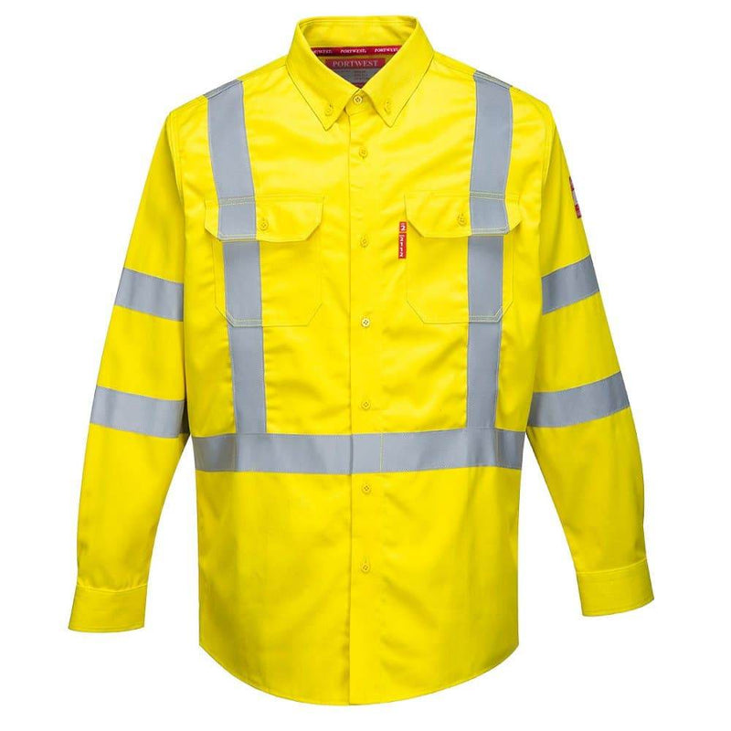 Portwest FR95 Flame Retardant Hi-Vis Shirt - FLAME RETARDANT SHIRTS