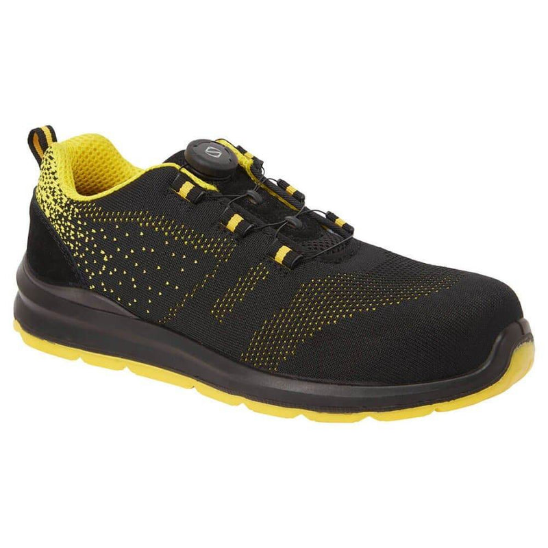 PORTWEST FT08 COMPOSITELITE WIRE LACE SAFETY TRAINER KNIT S1P - SAFETY TRAINERS