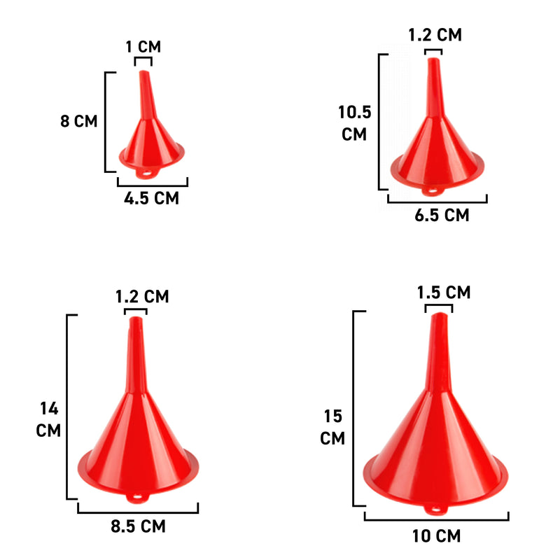 Funnel Red Mix 4 pcs - Vehicles & Parts > Vehicle Parts & Accessories CAR