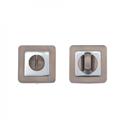 Thumbturn Set Matt Satin Black/Chrome - 50mm x 50mm -