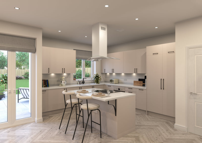 Fenton Painted (Laser Edged) Slab Cashmere- Replacement Kitchen Doors (Trims & Accessories) - Hardware > Hardware Accessories > Cabinet Hardware > Cabinet Doors