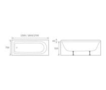 Flavia Round Single End 0TH Bath w/Legs -