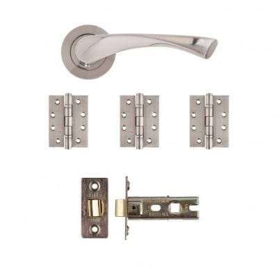 Fortuna Satin Finish Latch Kit - Door Handle