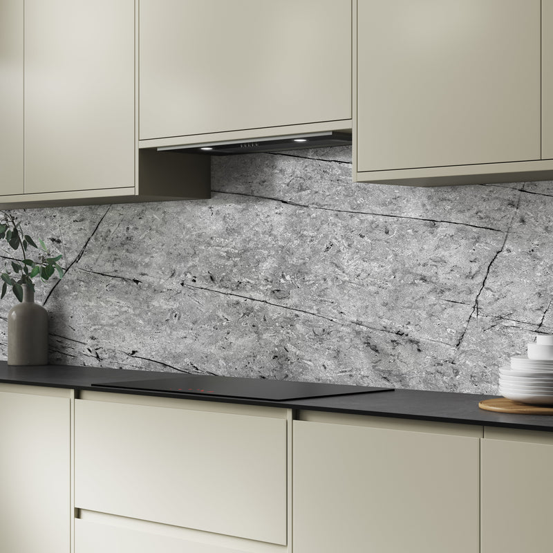 Bushboard Alloy Fossil Marble Aluminium Feature Kitchen Splashback