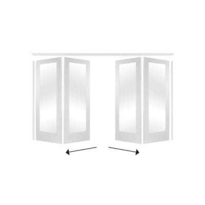 White Freefold Room Divider (2 Door System) - All Sizes - Hardware > Building Materials > Doors