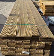 🆑 Clearance Sale 🆑 Treated Double-sided Decking Boards 145mm x 25mm x 4.8m 💥£15💥 - Home & Garden > Lawn & Garden > Gardening Treated Double Sided Deck Boards