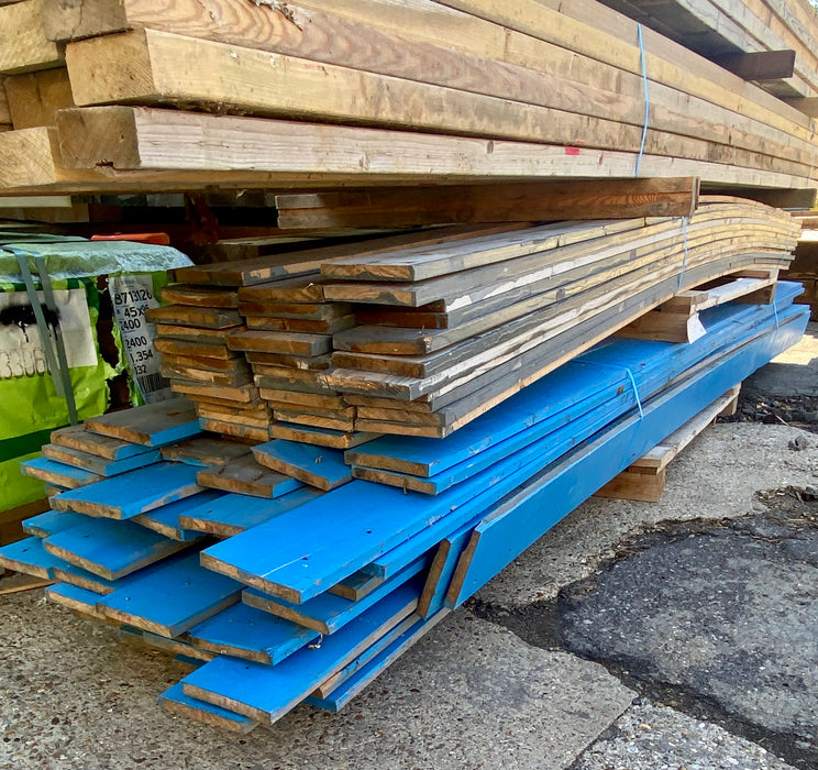 Reclaimed Used 6x1 Timber Lengths For Sale, Ideal As Pine Floorboards, Cladding, Feature Walls, Beach Huts etc - 3.6m Lengths - £4 each