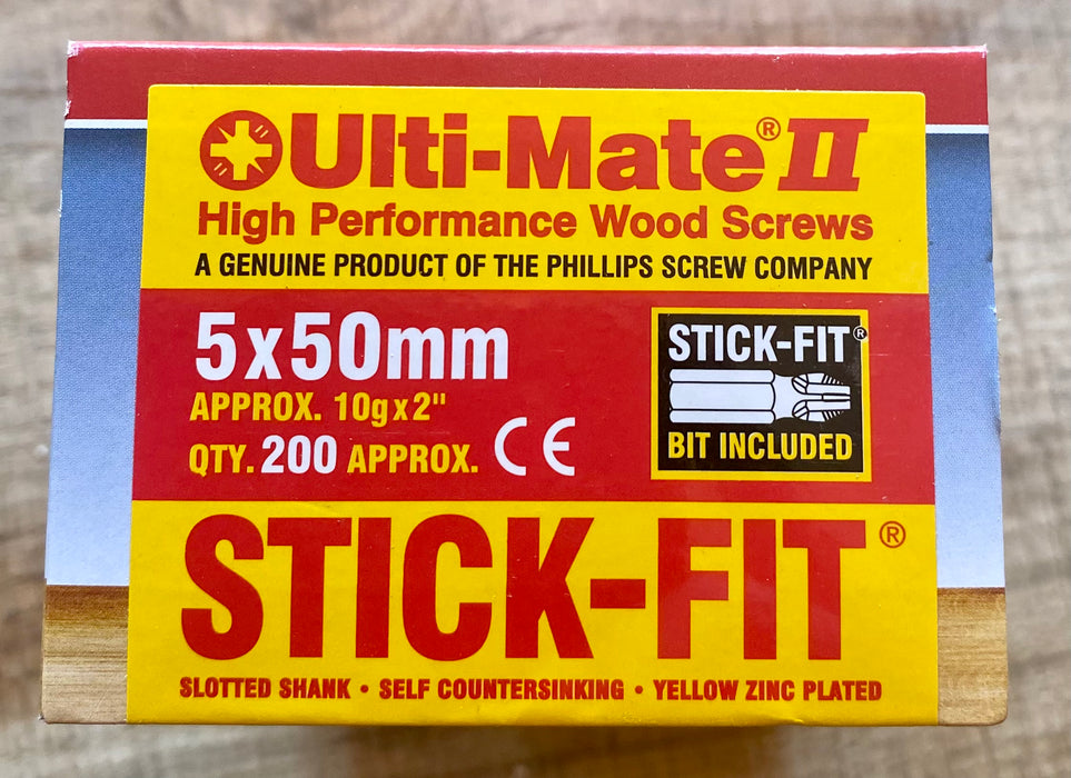 ULTI-MATE Stick Fit 5x50mm Screws - Qty 200 - £10 Inc Vat