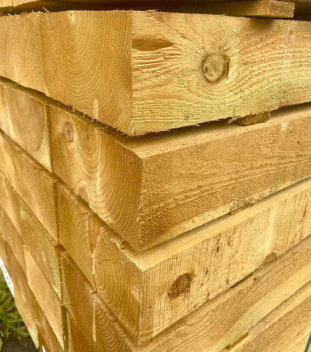 🎈Summer Sale🎈 UC3 Treated Garden Sleepers 195 x 95 x 2400mm - £22.50 Each Inc Vat