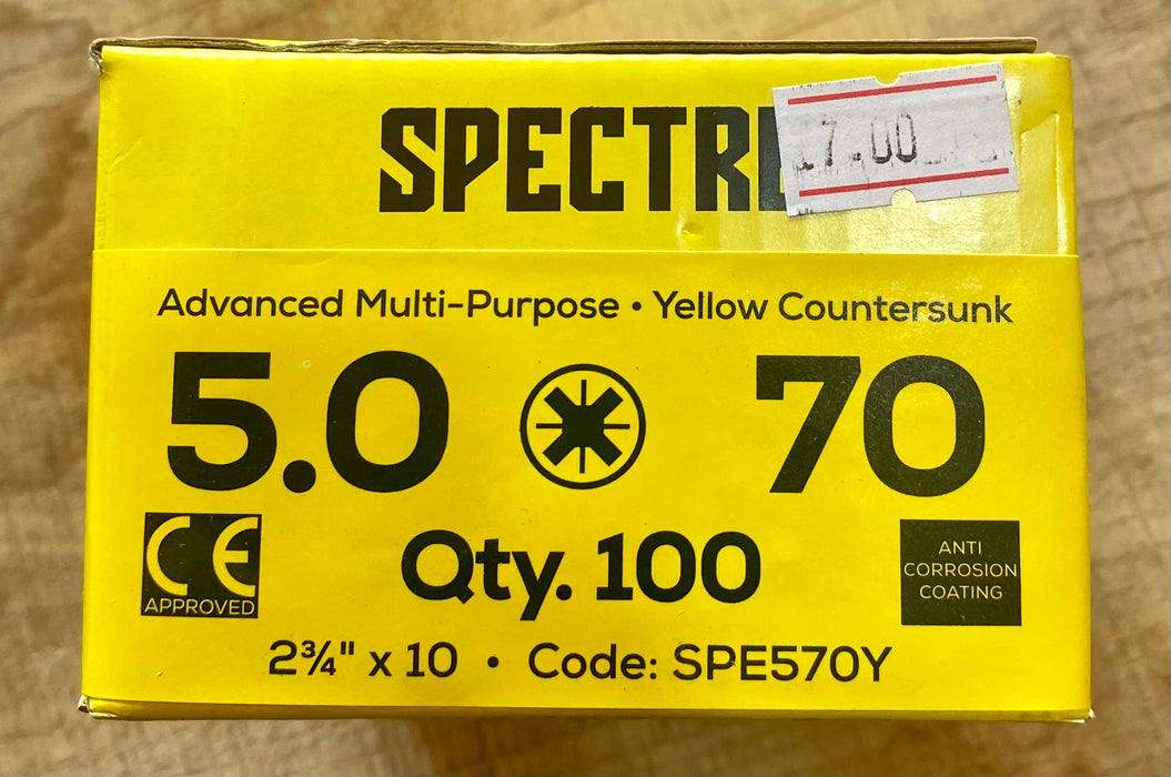 Spectre 5mm x 70mm Screws - Qty 100 - £7 Inc Vat