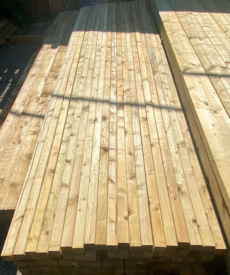 C24 Structural Grade Treated Timber 50 x 47 x 3600mm (2x2) £5 Each - Hardware > Building Materials > Lumber & Sheet Stock C24 Structural Grade Treated Timber