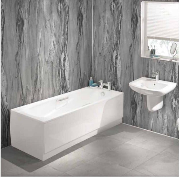 Volterra Smooth Showerwall Laminate Sheets, 2440x1220mm (0.7mm Formica) - £19.99 Per Sheet Inc Vat - 💥 Splashback 💥 - Hardware > Plumbing > Plumbing Fixtures > Bathroom Suites Kitchen Worktop