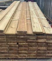 Treated Double Sided Decking 145 x 28 x 3600mm - £12 Inc Vat - Home & Garden > Lawn & Garden > Gardening Treated Double Sided Deck Boards
