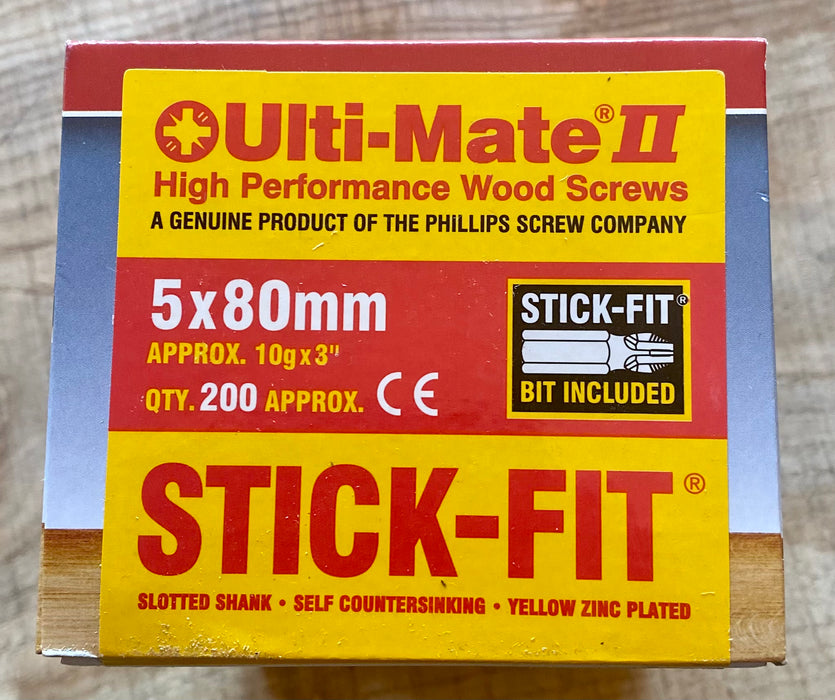 ULTI-MATE Stick Fit 5x80mm Screws - Qty 200 - £16.50 Inc Vat