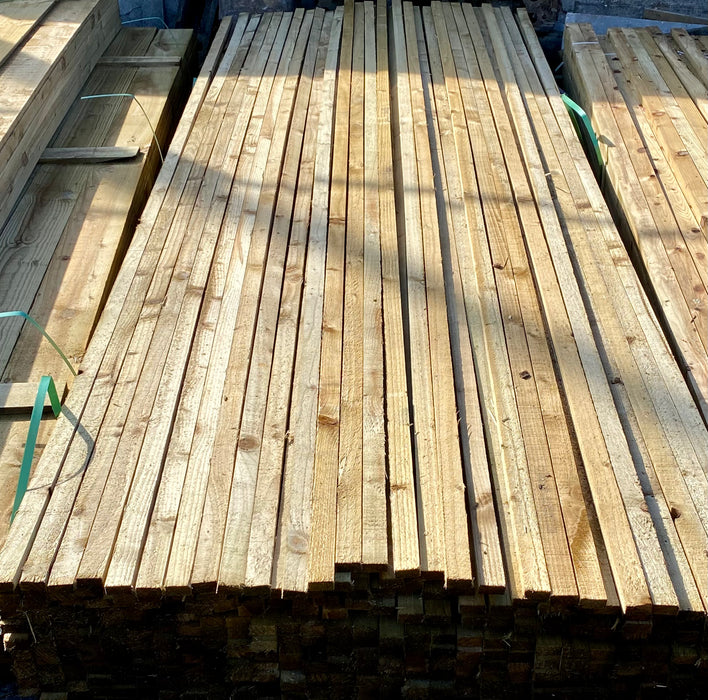 🆑 Clearance Sale 🆑 BULK BUY - Pack Of 100 x Treated Trellis Batten 38 x 19 x 3600mm - 💥£180💥
