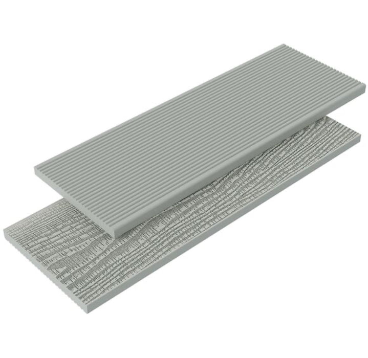 BULK BUY Pack Of 50 x 3m ALLUR COMPOSITE SILVER GREY DUAL FACED FASCIA BOARD, CLADDING, DECKING 140mm X 12mm 🎈REDUCED £450 Inc Vat🎈