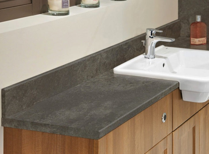 🎈Summer Sale🎈 NUANCE BATHROOM TOP MARBLE NOIR GLOSS COUNTER TOP - 28mm x 360mm x 3050mm 🎈£20🎈 Clearance Stock No Returns