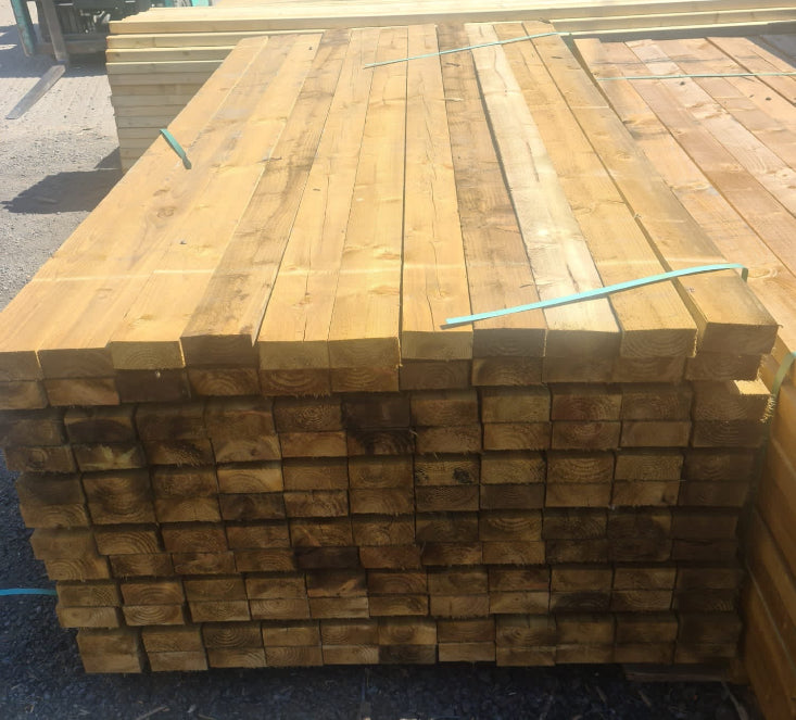 C24 Structural Grade Treated Timber 100 x 47 x 3600mm (4x2) - £9 Per Length Inc Vat