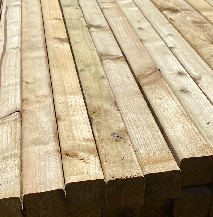BULK BUY - Pack Of 25 x C24 50x47mm (2x2) 3.6m Structural Grade Treated Timber 💥£120💥