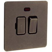 Caradok Screwless Antique Brass Switched 13a Fused Spur - 1 Gang - The Georgian - Caradok - Georgian - Antique Brass