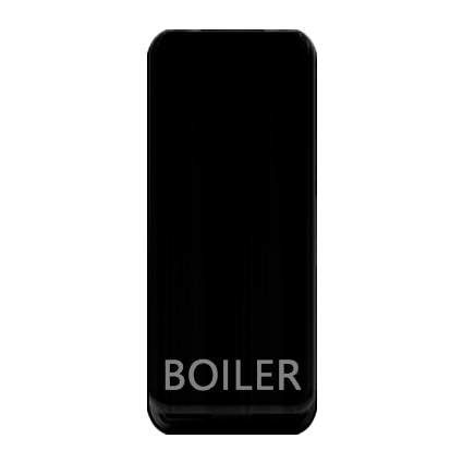 Caradok Switch Cover marked "BOILER" Matt Black - Caradok - The Curve - Matt Black