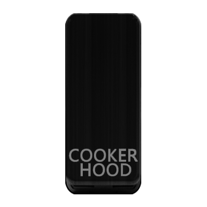 Caradok Switch Cover marked "COOKERHOOD" Matt Black - Caradok - The Curve - Matt Black