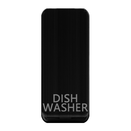 Caradok Switch Cover marked "DISHWASHER" Matt Black - Caradok - The Curve - Matt Black