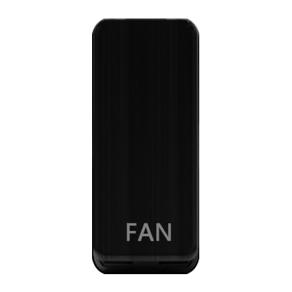 Caradok Switch Cover marked "FAN" Matt Black - Caradok - The Curve - Matt Black