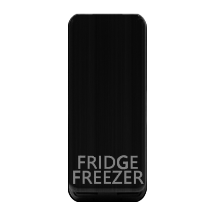 Caradok Switch Cover marked "FRIDGE FREEZER" Matt Black - Caradok - The Curve - Matt Black