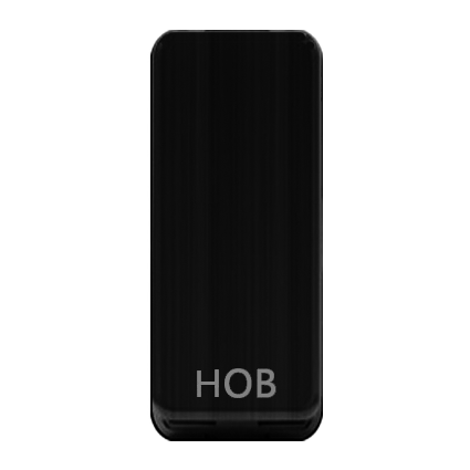 Caradok Switch Cover marked "HOB" Matt Black - Caradok - The Curve - Matt Black