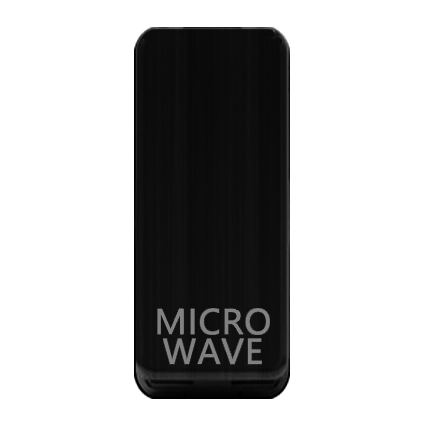 Caradok Switch Cover marked "MICROWAVE" Matt Black - Caradok - The Curve - Matt Black
