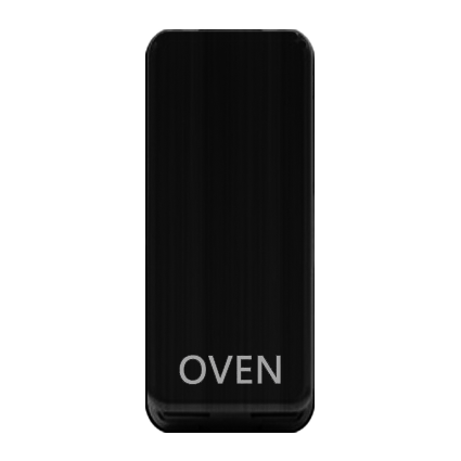 Caradok Switch Cover marked "OVEN" Matt Black - Caradok - The Curve - Matt Black