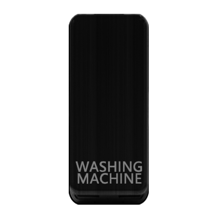 Caradok Switch Cover marked "WASHING MACHINE" Matt Black - Caradok - The Curve - Matt Black