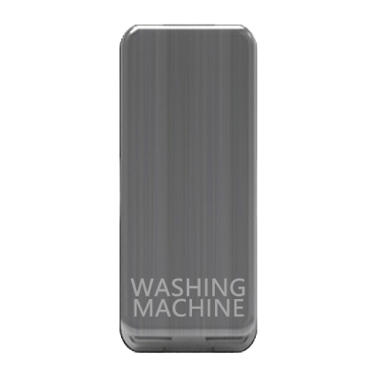 Caradok Switch Cover marked "WASHING MACHINE" Brushed Chrome - Caradok - The Curve - Brushed Steel