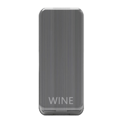 Caradok Switch Cover marked "WINE COOLER" Brushed Chrome - Caradok - The Curve - Brushed Steel