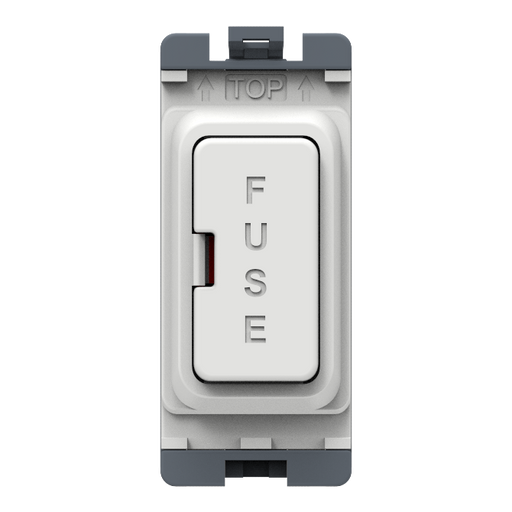 Caradok 13A White Fused Grid Module Moulded - Caradok - The Classics - White Plastic