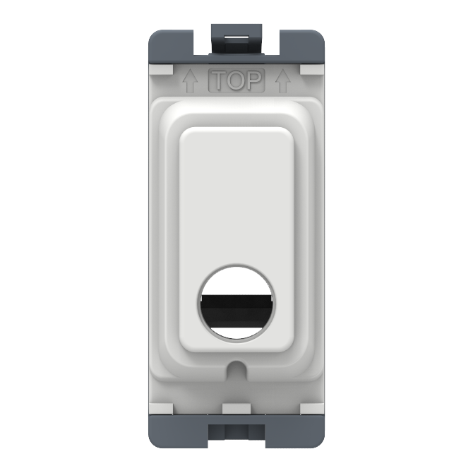 Caradok 16A Flex Outlet Grid Module White Moulded - Caradok - The Classics - White Plastic