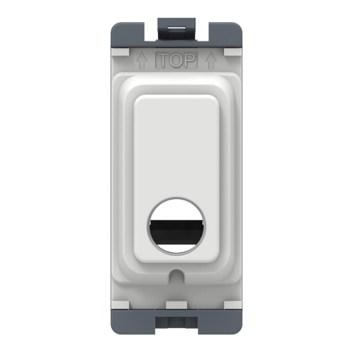 Caradok 16A Flex Outlet Grid Module White Moulded - Caradok - The Classics - White Plastic