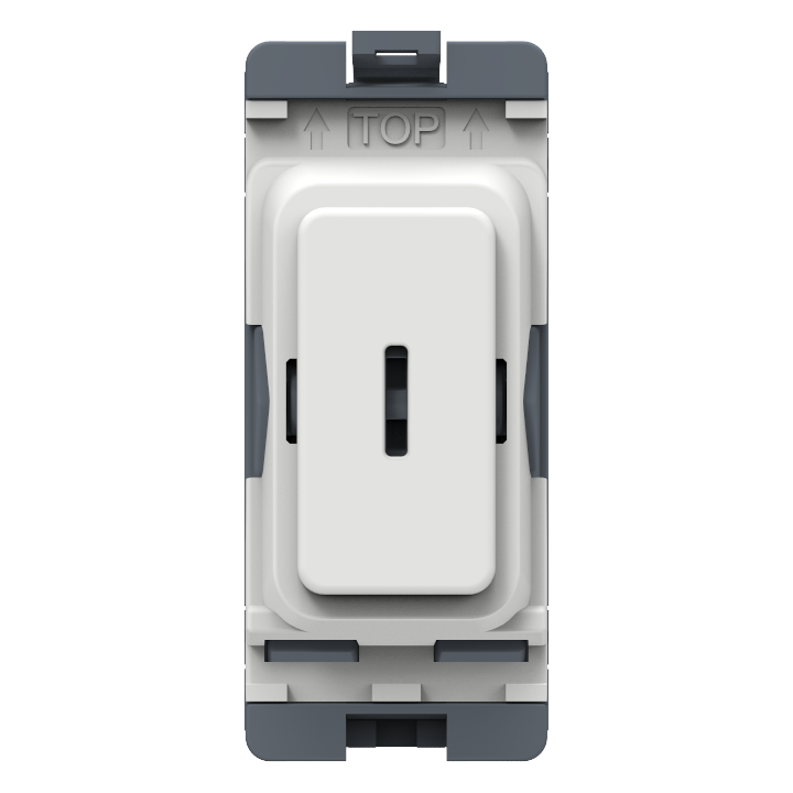 Caradok 20A 2Way Key Switch White Moulded - Caradok - The Classics - White Plastic