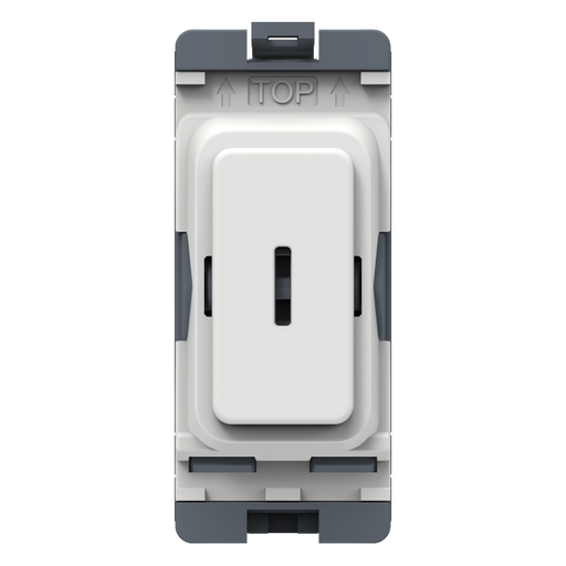 Caradok 20A 2Way Key Switch White Moulded - Caradok - The Classics - White Plastic