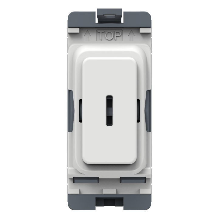 Caradok 20A DP Key Switch White Moulded - Caradok - The Classics - White Plastic