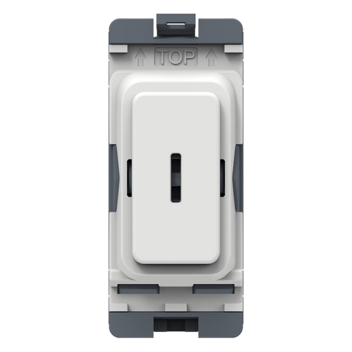 Caradok 20A DP Key Switch White Moulded - Caradok - The Classics - White Plastic