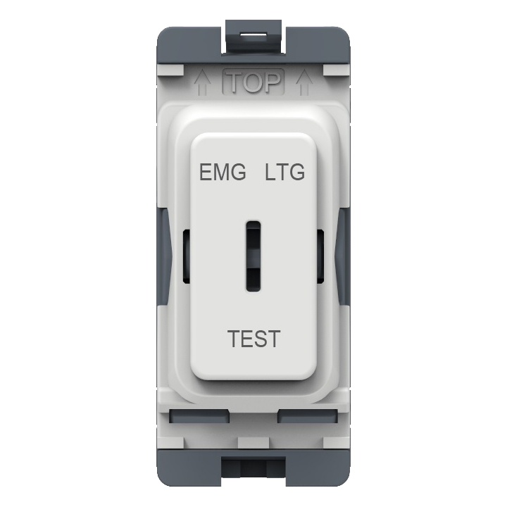 Caradok 20A DP Key Switch (EMG LTG TEST) White Moulded - Caradok - The Classics - White Plastic