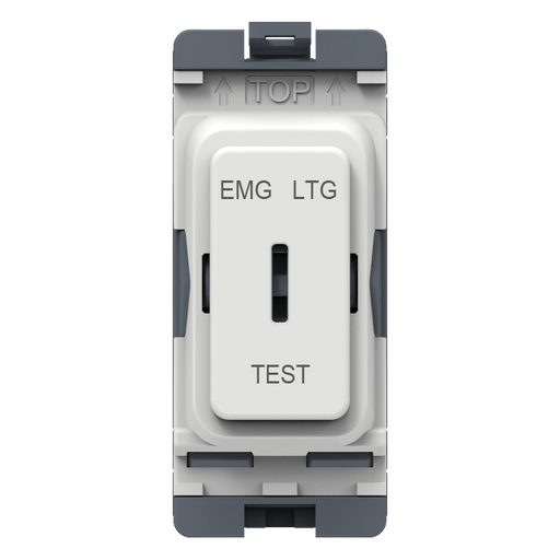 Caradok 20A DP Key Switch (EMG LTG TEST) White Moulded - Caradok - The Classics - White Plastic