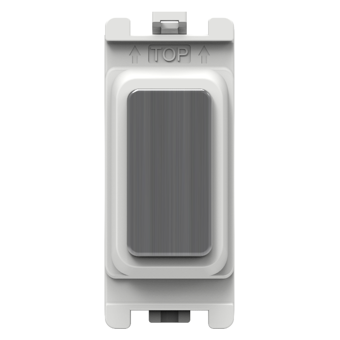 Caradok Blank Grid Module Brushed Chrome - Caradok - The Curve - Brushed Steel