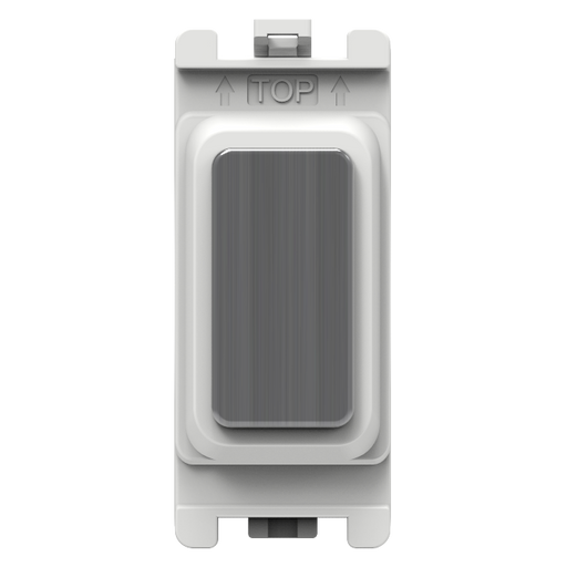 Caradok Blank Grid Module Brushed Chrome - Caradok - The Curve - Brushed Steel