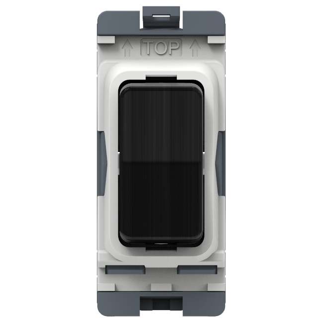 Caradok 20A 2Way SP Grid Module (Centre Off) Matt Black - Caradok - The Curve - Matt Black